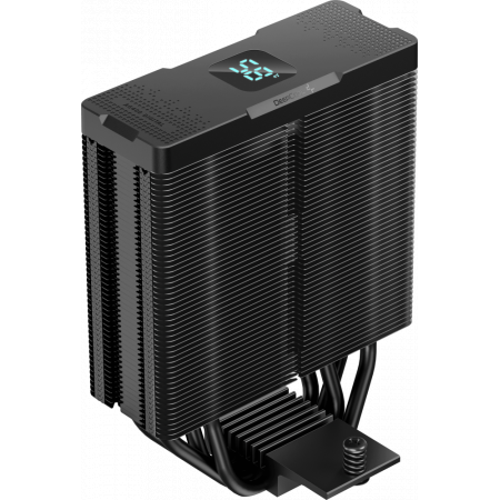 Кулер DEEPCOOL AG400 DIGITAL BK ARGB LGA1700/1200/115X/AM5/AM4 (9шт/кор, TDP 220W, PWM, ARGB Fan 120mm, 4 тепл. трубки, черный) RET, фото , изображение 7