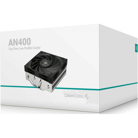 Устройство охлаждения(кулер) Deepcool AN400 Soc-AM5/AM4/1151/1200/1700 черный 4-pin 23.2dB Al 150W 431.4gr Ret (R-AN400-BKNNMN-G), фото , изображение 6