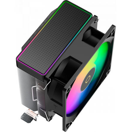 Кулер для процессора Ocypus Gamma A20 BK ARGB, 92mm FARGB FAN, Top FARGB Panel, 2 HEAT PIPES, 3-PIN, 1900 RPM, 21DBA, HYDRO BEARING, LGA115X/1200/1700/18XX, AM4/AM5, фото , изображение 2