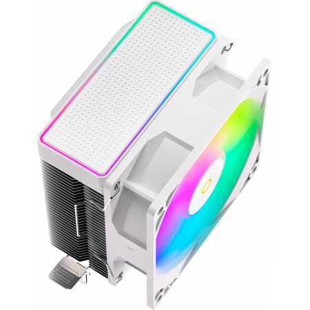 Кулер для процессора Ocypus Gamma A20 WH ARGB, 92mm FARGB FAN, Top FARGB Panel, 2 HEAT PIPES, 3-PIN, 1900 RPM, 21DBA, HYDRO BEARING, LGA115X/1200/1700/18XX, AM4/AM5, фото , изображение 2