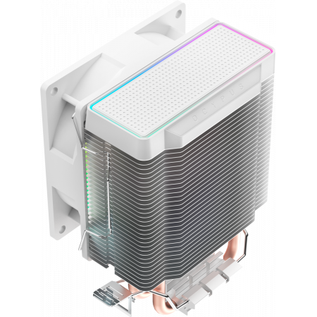 Кулер для процессора Ocypus Gamma A20 WH ARGB, 92mm FARGB FAN, Top FARGB Panel, 2 HEAT PIPES, 3-PIN, 1900 RPM, 21DBA, HYDRO BEARING, LGA115X/1200/1700/18XX, AM4/AM5, фото , изображение 6
