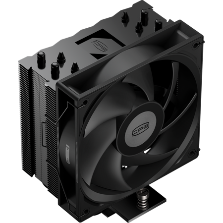 Кулер для процессора CPU Cooler PCCooler RT400 BK (235W, 4-pin PWM, 148mm, Al/Cu, 4x6mm, 1x120mm, 73.32CFM, 34.9dBA, 2200RPM, S: 115X/1200/1700/1851 , AMD AM4/AM5, black), фото 
