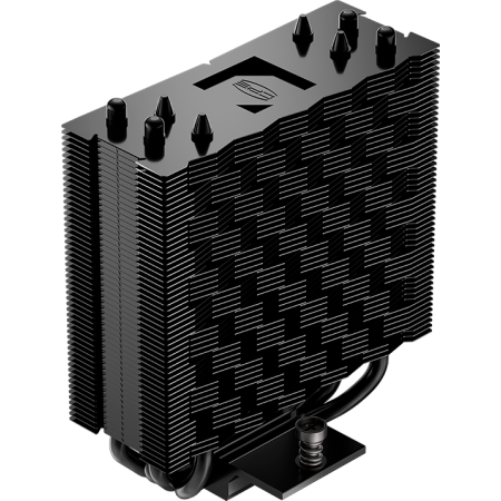 Кулер для процессора CPU Cooler PCCooler RT400 BK (235W, 4-pin PWM, 148mm, Al/Cu, 4x6mm, 1x120mm, 73.32CFM, 34.9dBA, 2200RPM, S: 115X/1200/1700/1851 , AMD AM4/AM5, black), фото , изображение 2