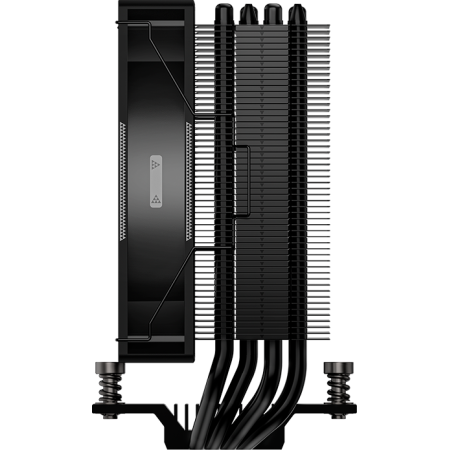 Кулер для процессора CPU Cooler PCCooler RT400 BK (235W, 4-pin PWM, 148mm, Al/Cu, 4x6mm, 1x120mm, 73.32CFM, 34.9dBA, 2200RPM, S: 115X/1200/1700/1851 , AMD AM4/AM5, black), фото , изображение 7