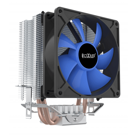 Кулер для процессора CPU Cooler PCCooler S93 V2 (100W, 3-pin, 125mm, Al/Cu, 2x6mm, 1x92mm, 48CFM, 22dBA, 2200RPM, S: 1700/1200/115X, AM5/AM4, silver, black), фото 