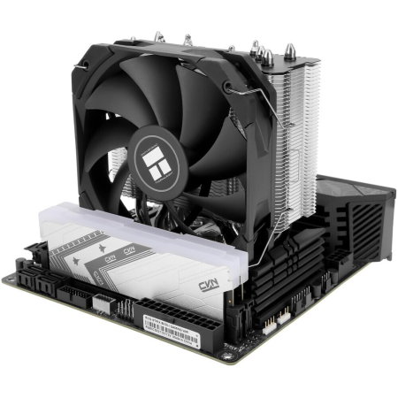 Устройство охлаждения(кулер) Thermalright Assassin King 120 Mini Soc-AM5/AM4/1151/1200/2066/2011/1700 черный 4-pin 25.2dB Al+Cu 980gr Ret (AK120-MINI-V2), фото , изображение 9