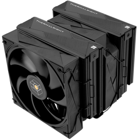 Кулер для процессора/ Thermalright Royal Pretor 130 Black (4-pin PWM, 158mm, Ni/Cu, 6x6mm, 1x120+1x130mm, 80.45CFM/81.88CFM, 29.4dBA/28.3dBA, 2150PM/1750RPM, S: 1200, 1700, 1851, 2011, 2066, 115X, AM4, AM5, black), фото , изображение 3