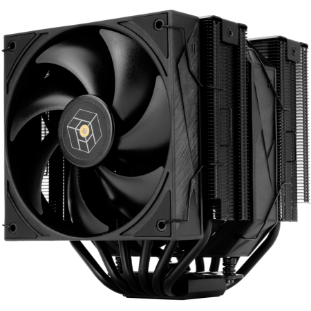 Кулер для процессора/ Thermalright Royal Pretor 130 Black (4-pin PWM, 158mm, Ni/Cu, 6x6mm, 1x120+1x130mm, 80.45CFM/81.88CFM, 29.4dBA/28.3dBA, 2150PM/1750RPM, S: 1200, 1700, 1851, 2011, 2066, 115X, AM4, AM5, black), фото , изображение 7
