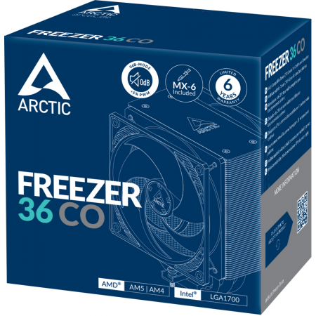 Кулер для процессора Arctic Cooling Arctic Freezer 36 CO - Retail (Intel: LGA 1851, LGA 1700 AMD: AM5, AM4)  (ACFRE00122A), фото , изображение 6