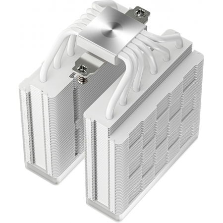 Кулер для процессора DEEPCOOL AG620 WH ARGB V2 LGA20XX/1700/1200/115X/AM5/AM4 (9шт/кор, TDP 260W, PWM, ARGB DUAL Fan 120mm, 6 тепл. трубок, белый) RET, фото , изображение 7