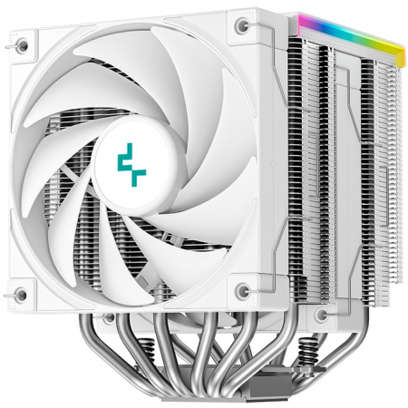 Кулер для процессора DEEPCOOL AK620 DIGITAL SE WH LGA20XX/1700/1200/115X/AM5/AM4 (9шт/кор, TDP 260W, PWM, DUAL Fan 120mm, 6 тепл. трубок, ARGB, белый) RET (R-AK620-WHADMN-GJD), фото , изображение 2