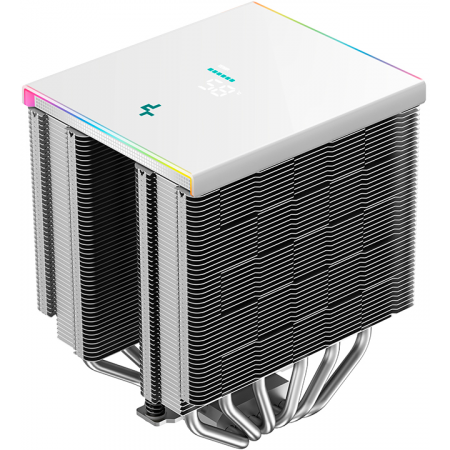 Кулер для процессора DEEPCOOL AK620 DIGITAL SE WH LGA20XX/1700/1200/115X/AM5/AM4 (9шт/кор, TDP 260W, PWM, DUAL Fan 120mm, 6 тепл. трубок, ARGB, белый) RET (R-AK620-WHADMN-GJD), фото , изображение 7