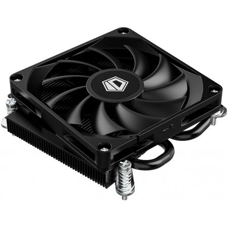 Кулер для процессора ID-COOLING IS-23i BLACK LGA1851/1700/1200/115X низкопрофильный высота 23mm (48шт/кор, TDP 45W, PWM, 2 тепл.трубки, медная база, FAN 80mm) BOX, фото 