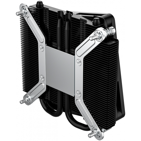 Кулер для процессора ID-COOLING IS-23i BLACK LGA1851/1700/1200/115X низкопрофильный высота 23mm (48шт/кор, TDP 45W, PWM, 2 тепл.трубки, медная база, FAN 80mm) BOX, фото , изображение 4