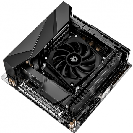 Кулер для процессора ID-COOLING IS-23i BLACK LGA1851/1700/1200/115X низкопрофильный высота 23mm (48шт/кор, TDP 45W, PWM, 2 тепл.трубки, медная база, FAN 80mm) BOX, фото , изображение 9