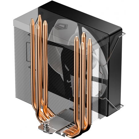 Кулер для процессора ID-COOLING SE-214-XT V2 LGA1851/1700/1200/115X/AM5/AM4 (16шт/кор, TDP 200W, PWM, 4 тепл.трубки прямого контакта, FAN 120mm, Random Spectrum Lighting) RET, фото , изображение 8
