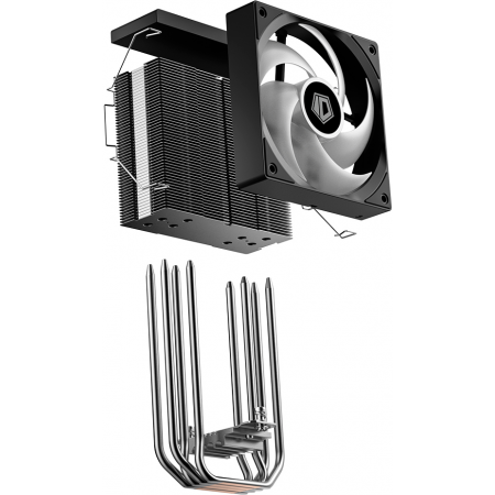 Кулер для процессора ID-COOLING SE-214-XT V2 LGA1851/1700/1200/115X/AM5/AM4 (16шт/кор, TDP 200W, PWM, 4 тепл.трубки прямого контакта, FAN 120mm, Random Spectrum Lighting) RET, фото , изображение 9