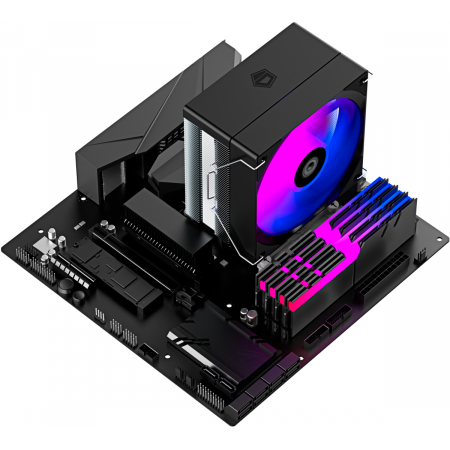 Кулер для процессора ID-COOLING SE-214-XT V2 LGA1851/1700/1200/115X/AM5/AM4 (16шт/кор, TDP 200W, PWM, 4 тепл.трубки прямого контакта, FAN 120mm, Random Spectrum Lighting) RET, фото , изображение 10