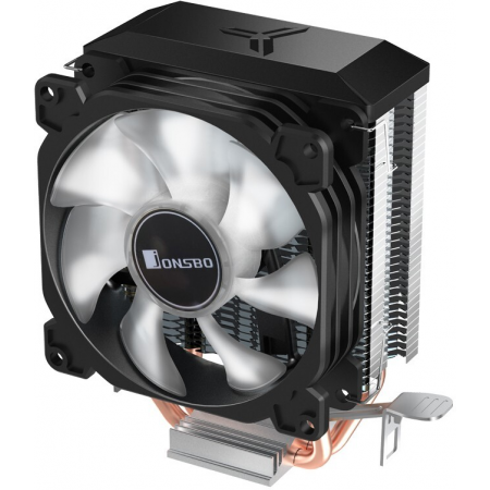 Кулер для процессора Кулер для процессора/ CPU Cooler JONSBO CR-1200E (95W, 3-pin, 128mm, Al/Cu, 2x6mm, FRGB, 1x92mm, 36CFM, 26.5dBA, 2000RPM, S: 1700/1200/115X, AM4/AM5 Black), фото , изображение 4