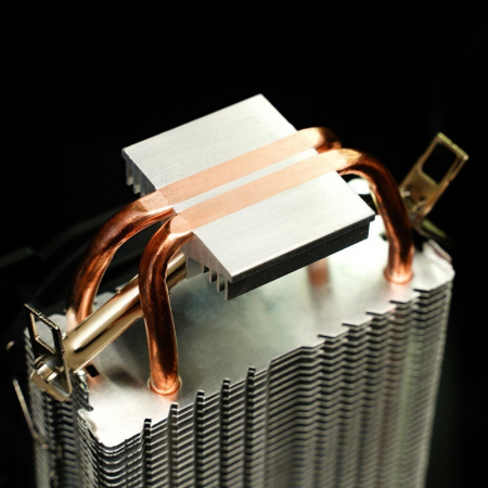 Кулер для процессора Кулер для процессора/ CPU Cooler JONSBO CR-1200E (95W, 3-pin, 128mm, Al/Cu, 2x6mm, FRGB, 1x92mm, 36CFM, 26.5dBA, 2000RPM, S: 1700/1200/115X, AM4/AM5 Black), фото , изображение 5