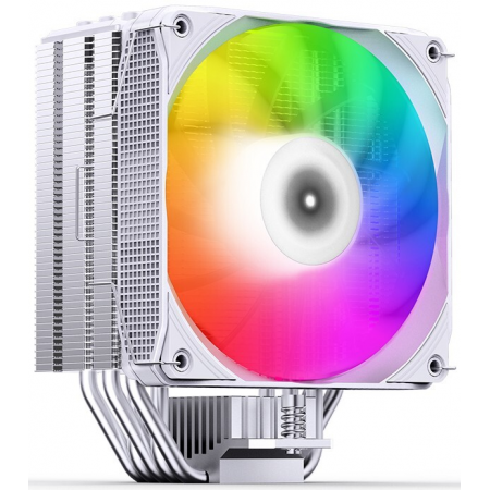 Кулер для процессора Кулер для процессора/ CPU Cooler JONSBO PISA A5 ARGB (265W, 4-pin PWM, 153mm, Al/Cu, 5x6mm, ARGB, 1x120mm, 81.27CFM, 36.8dBA, 1850RPM, S: 1851/1700/1200/115X, AM4/AM5 White), фото 