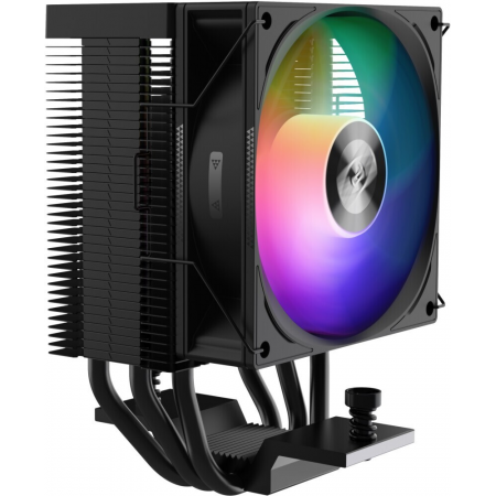 Кулер для процессора PCCooler R300 ARGB BK S115X/1200/1700/AM4/AM5 (TDP 150W, 90mm ARGB Fan, 3 тепловые трубки 6мм, 650-2200RPM, 28,3dBa), фото , изображение 2