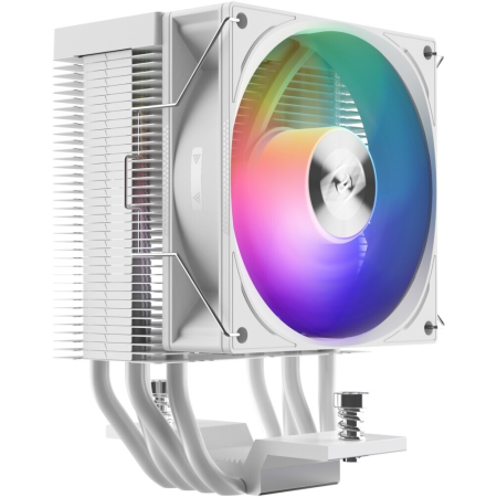 Кулер PCCooler R400 ARGB WH S115X/1200/1700/AM4/AM5 (TDP 180W, 90mm ARGB Fan, 4 тепловые трубки 6мм, 650-2200RPM, 28,3dBa), фото , изображение 2