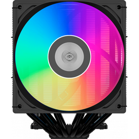 Кулер для процессора CPU Cooler PCCooler RT620 ARGB BK (250W, 4-pin PWM, 157mm, Al/Cu, 6x6mm, 2x120mm, 73.32CFM, 34.9dBA, 2200RPM, S: 1851/1700/1200/115X, AM5/AM4, black), фото , изображение 3