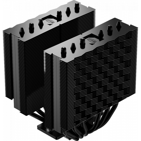 Кулер для процессора/ CPU Cooler PCCooler RT620 ARGB BK (250W, 4-pin PWM, 157mm, Al/Cu, 6x6mm, 2x120mm, 73.32CFM, 34.9dBA, 2200RPM, S: 1851/1700/1200/115X, AM5/AM4, black), фото , изображение 5