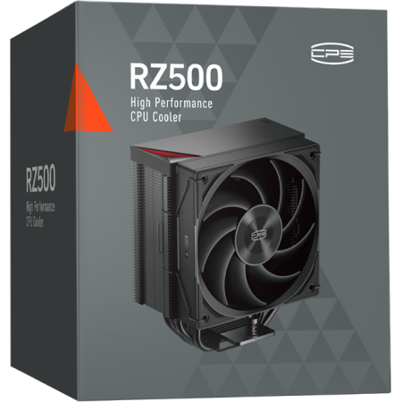 Кулер для процессора CPU Cooler PCCooler RZ500 BK (250W, 4-pin PWM, 155mm, Al/Cu, 5x6mm, 1x120mm, 86.73CFM, 32dBA, 2200RPM, S: 1851/1700/1200/115X, AM5/AM4, black), фото , изображение 8