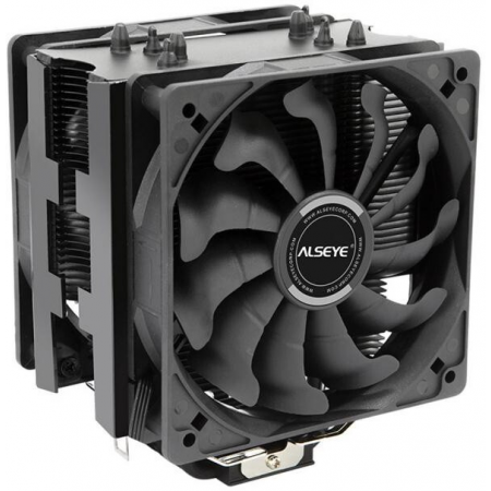 Вентилятор ALSEYE S120D-B Universal, TDP 135W, 2x120FAN, 4 heat pipe, PWM, RTL{20} (874258), фото 