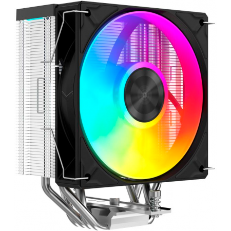 Кулер для процессора CPU Cooler SAMA A40L (240W, 4-pin PWM, 152mm, 4x6mm, ARGB, 1x120mm, 78CFM, 29dBA, 2200RPM, S: 1851/1700/1200/115X, AM5/AM4, silver), фото , изображение 2