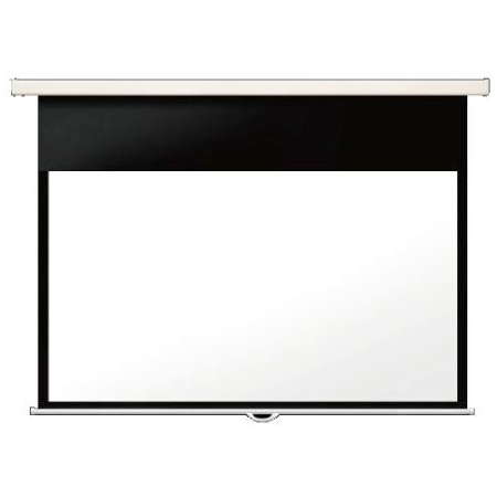 Настенный экран Lumien Master Picture CSR 197x231см (раб.область 125х221 см) (100) Matte White черн. кайма по периметру, механизм плавного возврата, возможность потолочн./настенного крепления (белый корпус) 16:9, фото 