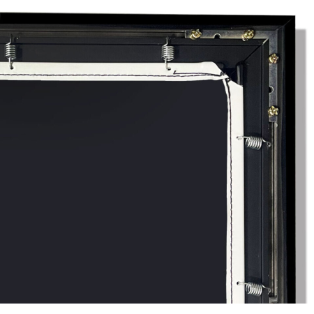 Экран для проектора S'OK SCFRV-221x125G 100" 16:9 на бархатной раме, High Contrast Gray, черная рама, фото , изображение 3