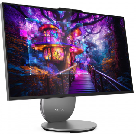 Моноблок Lenovo Yoga AIO 27IAH10 27" QHD (2560x1440) IPS 400N 120Hz, Ultra 9 285H, 32GB LPDDR5x-7467, 1TB SSD M.2, NVIDIA RTX 4050 6GB, WiFi7, BT, Wireless KB&Mouse, Win 11 Home Rus, Luna Grey, 1Y, фото , изображение 2