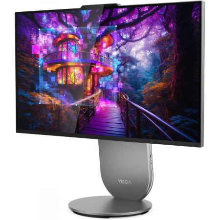 Моноблок Lenovo Yoga AIO 27IAH10 27" QHD (2560x1440) IPS 400N 120Hz, Ultra 9 285H, 32GB LPDDR5x-7467, 1TB SSD M.2, NVIDIA RTX 4050 6GB, WiFi7, BT, Wireless KB&Mouse, Win 11 Home Rus, Luna Grey, 1Y, фото , изображение 4