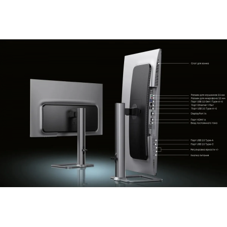 Моноблок Chuwi Unitech 27 27"(2560x1440 IPS (180Hz) )/AMD Ryzen 5 6600H(3.3Ghz)/16384Mb/512PCISSDGb/Int:AMD Radeon 660M/Cam/BT/WiFi/war 1y/7.1kg/Black + Silver/Win11Pro, фото , изображение 7