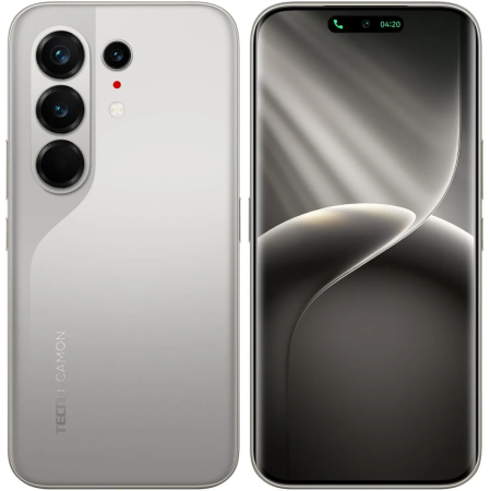 Смартфон Tecno Camon 50 Ultra 5G 256Gb 12Gb титан моноблок 3G 4G 2Sim 6.78" 1208x2644 Android 16 50Mpix 802.11 a/b/g/n/ac/ax NFC GPS GSM900/1800 GSM1900 Protect FM, фото 