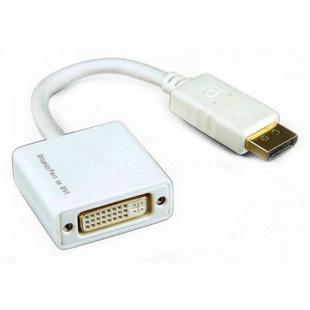 Переходник DisplayPort (m) - DVI (f) белый, фото 