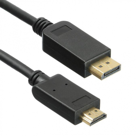 Кабель Buro DisplayPort (m) - HDMI (m) 5м черный, фото , изображение 3