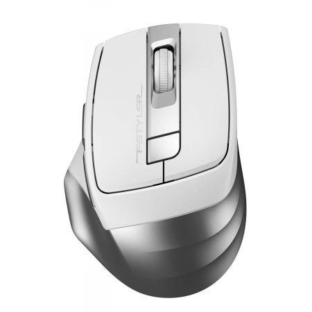 Мышь беспроводная A4Tech Fstyler FG35 серебристый/белый, фото 