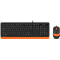 Клавиатура + мышь  A4Tech Fstyler F1010 Black/Orange, фото , изображение 2