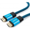 УЦ Кабель HDMI Cablexpert, серия Gold, 2,5 м, v1.4, M/M, позол.разъемы Синий, фото 