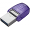 Флеш Диск Kingston 128Gb DataTraveler microDuo 3C DTDUO3CG3/128GB USB3.0 фиолетовый, фото 