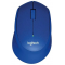 Мышь Logitech M330 Silent Plus синий оптическая (1000dpi) silent беспроводная USB (2but), фото 