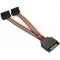 Кабель питания-разветвитель Vention SATA 15pin M / 2 x SATA 15pin F угол 90 - 0.15м KDBBB, фото 