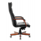 Кресло руководителя Бюрократ T-9927WALNUT/BLACK черный кожа крестовина дерево, фото , изображение 2