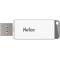 Флеш Диск Netac U185 8Gb , USB2.0, с колпачком, пластиковая белая, фото , изображение 2