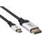 Кабель-адаптер DP A(m) USB 3.1 Type-Cm,bi-direct, 8K@60Hz, 1.8m , VCOM , фото 