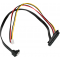 Кабель питания Sata Cablexpert CC-XH2.54-SATAL-40CM, XH2.54 4pin+ Sata угловой 7pin/Sata 7+15pin, 40см, пакет, фото 